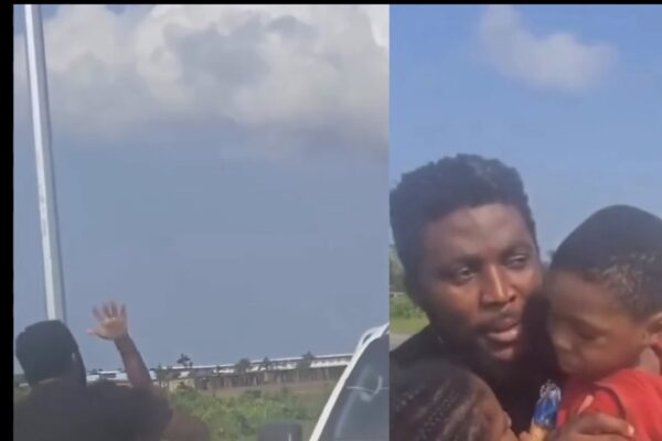 Video: Emotional Moment as Bonny Man Reunites With His Two Abducted Children in Rivers State