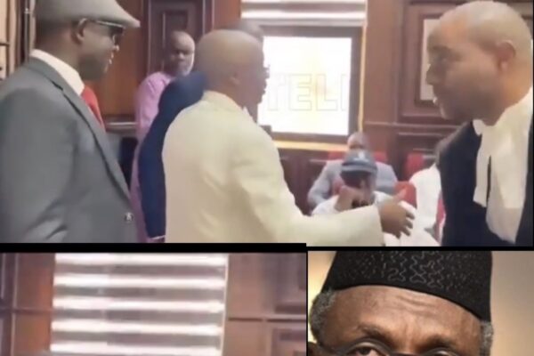 El-Rufai Shares Romantic Moment With Wife as He Arrives at Abuja Court
